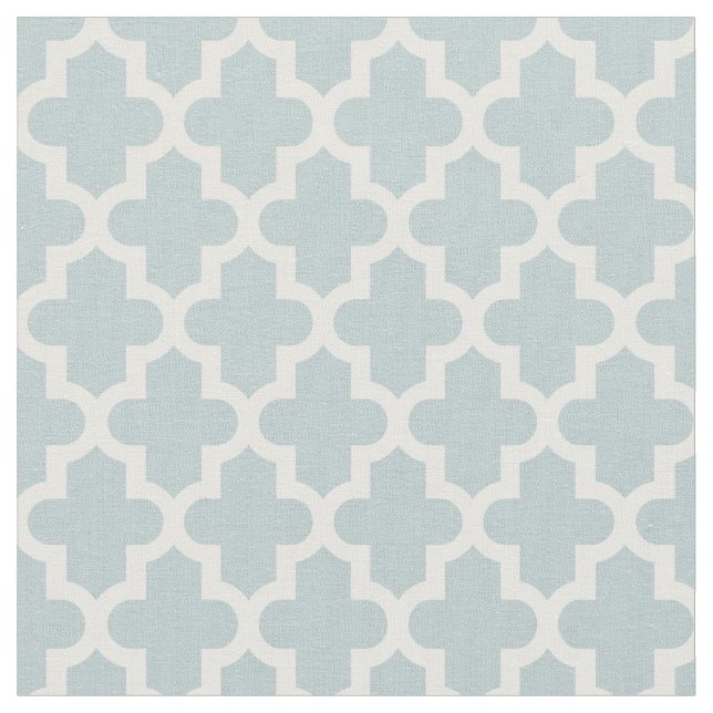 Cloud Blue Moroccan Print Fabric (Close Up)