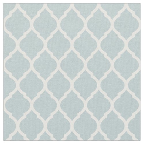 Cloud Blue Moroccan Quatrefoil Fabric