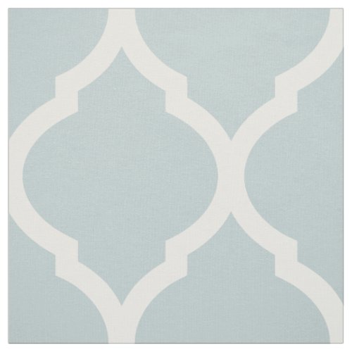 Cloud Blue Moroccan Quatrefoil Large Scale Fabric