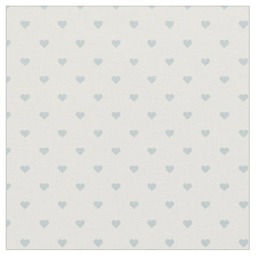 Cloud Blue Polka Dot Hearts Fabric