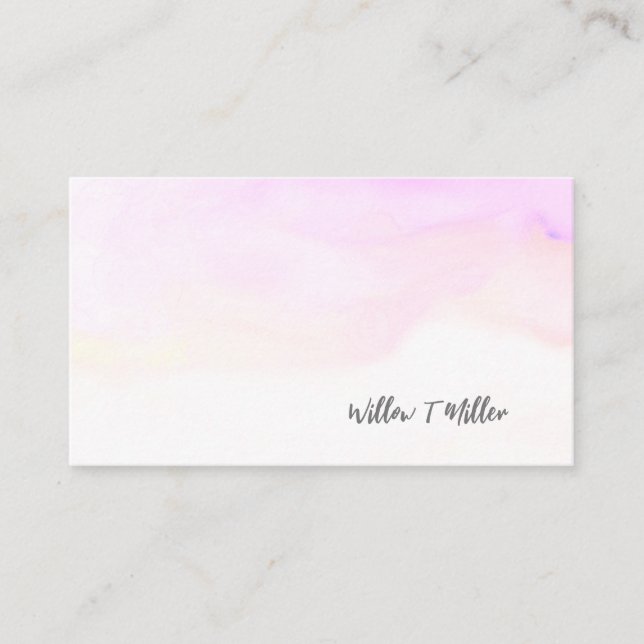 Cloud Blue Watercolor Antique Business Cards (Front)
