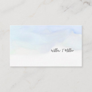 Cloud Blue Watercolor Reiki Healing Business Cards