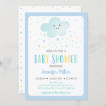 Cloud Boy Baby Shower Invitation