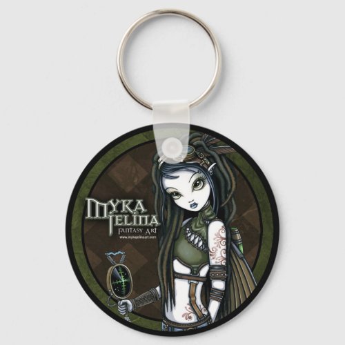"Cloud Burst" Steampunk Aviatrix Fairy Keychain