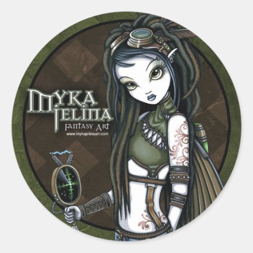 "Cloud Burst" Steampunk Aviatrix Fairy Stickers