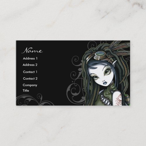 "Cloud Burst" Tribal Aviatrix Fae Business Cards