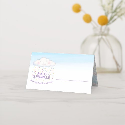Cloud candy watercolor art guest place cards