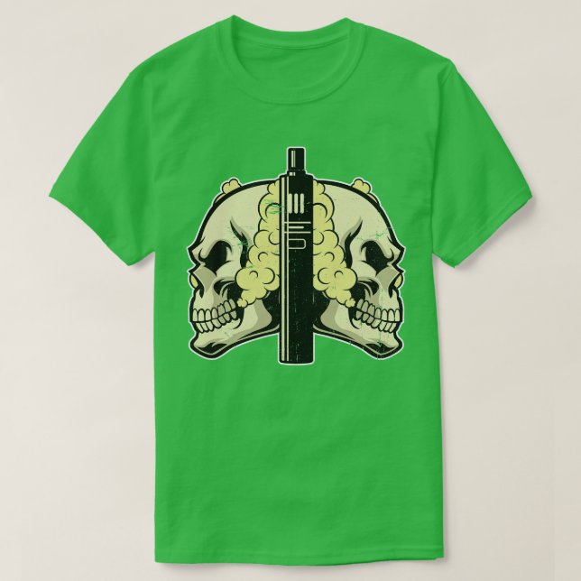 Cloud Chaser Vaping Skull T-Shirt (Design Front)
