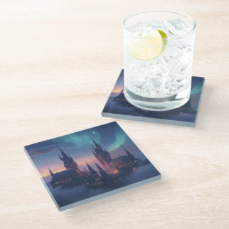 Cloud City of Light Glass Coaster