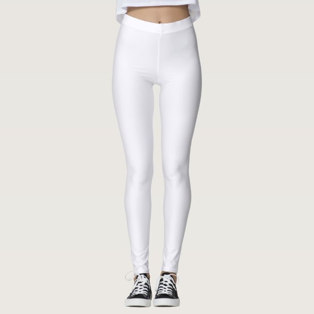 Cloud Color Solid Plain Leggings (Front)