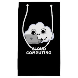 Cloud Computing Computer Weather Pun Dark BG Small Gift Bag