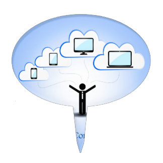 Cloud Computing Concept Cake Topper