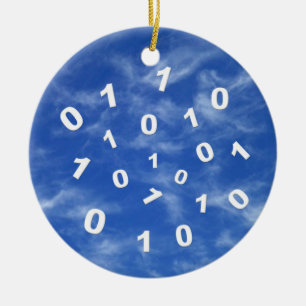 Cloud Computing Data Ceramic Ornament