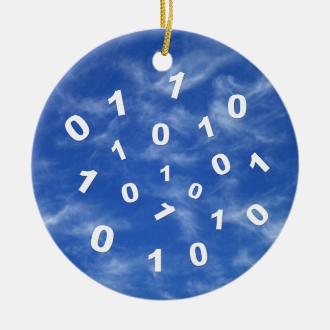 Cloud Computing Data Ceramic Ornament (Front)