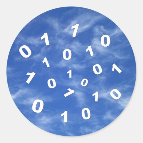 Cloud Computing Data Classic Round Sticker