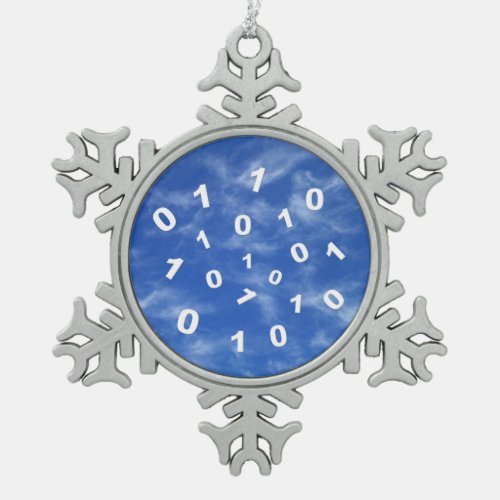 Cloud Computing Data Snowflake Pewter Christmas Ornament