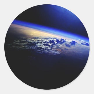 Cloud Cover over the Earth Classic Round Sticker