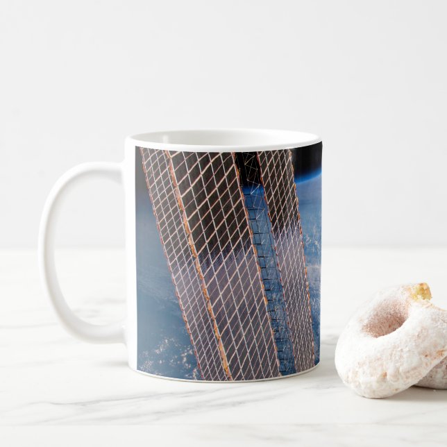 Cloud-Covered Tasman And Coral Seas. Coffee Mug (With Donut)