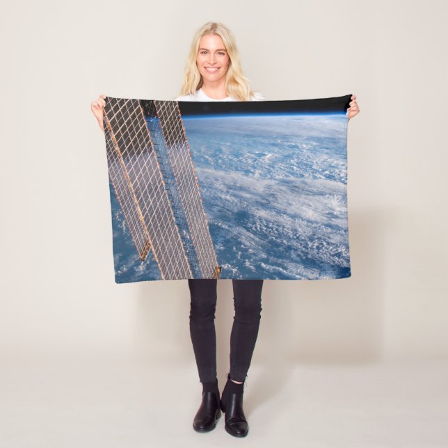 Cloud-Covered Tasman And Coral Seas. Fleece Blanket (In Situ)