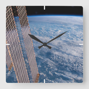 Cloud-Covered Tasman And Coral Seas. Square Wall Clock