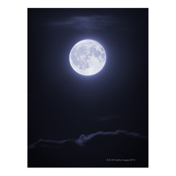 Cloud Covering Full Moon Postcard