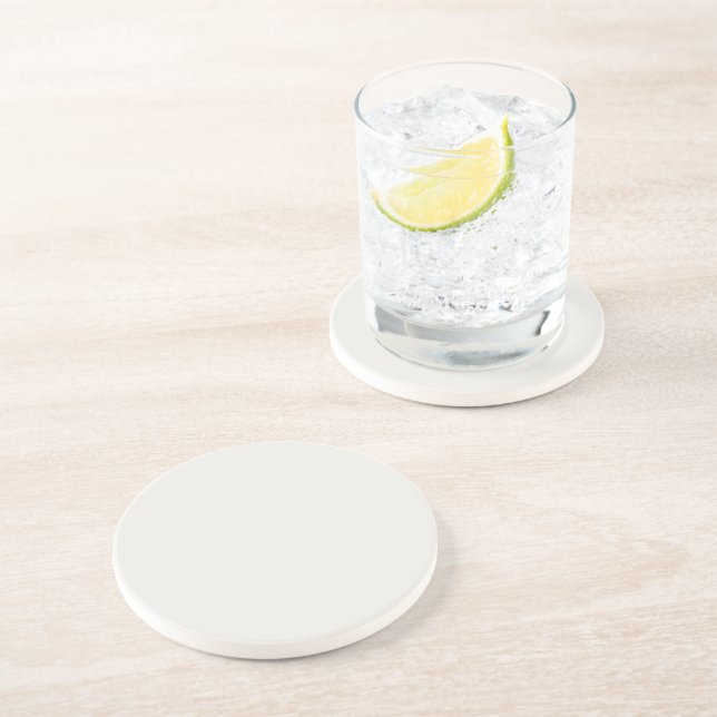 Cloud Dancer Color Off-white Neutral Grey Plain  Coaster (Side)