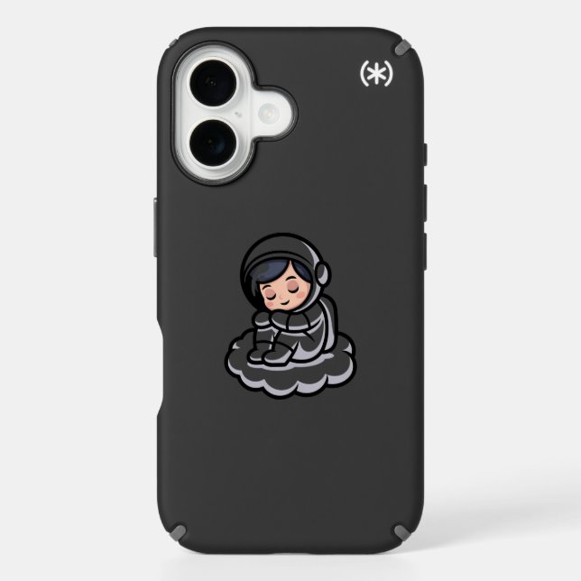 Cloud Drifter Sleepy Astronaut Sticker Speck iPhone Case (Front)