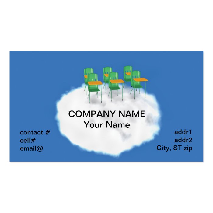 cloud education business cards