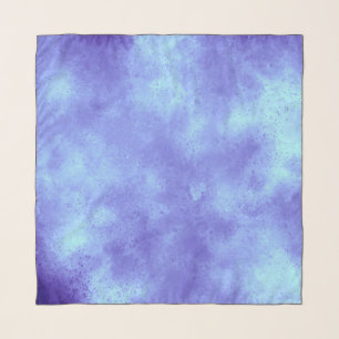 Cloud Effect Blue Chiffon Scarf