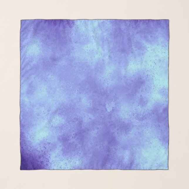 Cloud Effect Blue Chiffon Scarf (Front (Horizontal))
