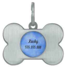 Cloud Effect Frost Framed Pet Tag