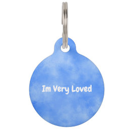 Cloud Effect Frost Round Pet Tag