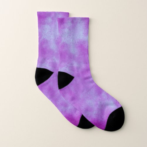 Cloud Effect Purple All_Over_Print Socks