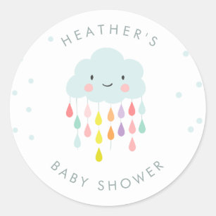 35x Personalised Baby Shower Stickers Birth Thank You Envelope Seals 217 