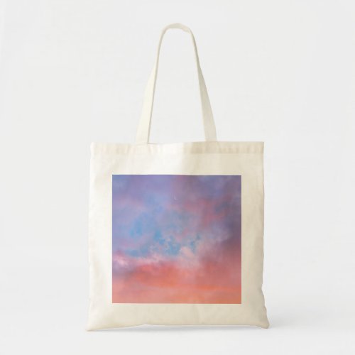 cloud esthetic sky pastel star light crescent  tote bag