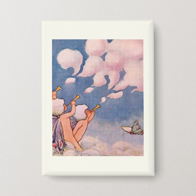 Cloud Faeries Making Clouds Button (Front)