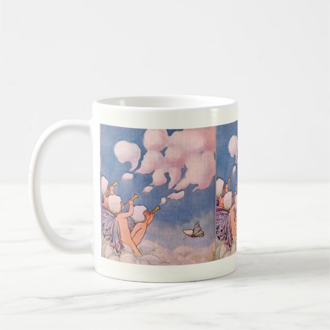 Cloud Faeries Making Clouds Coffee Mug (Left)