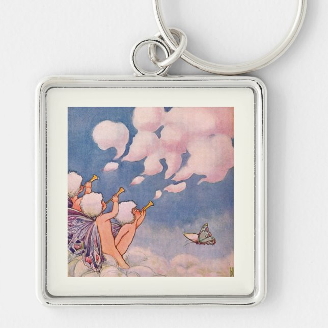 Cloud Faeries Making Clouds Keychain (Front)