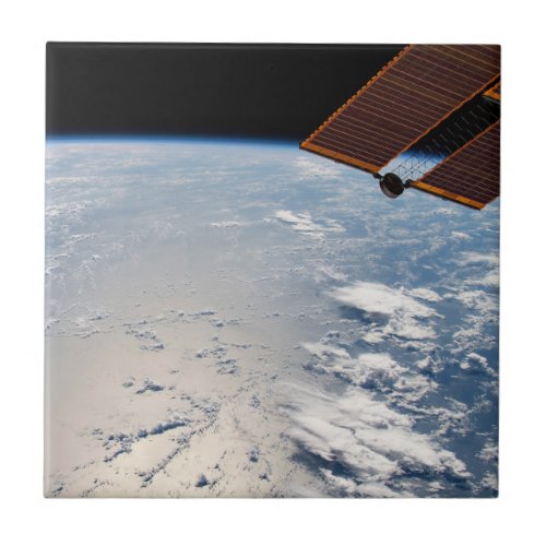 Cloud Formations Surrounding Sunglint Off Pacific Ceramic Tile