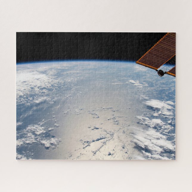 Cloud Formations Surrounding Sunglint Off Pacific Jigsaw Puzzle (Horizontal)