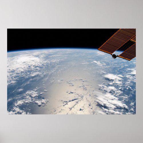 Cloud Formations Surrounding Sunglint Off Pacific Poster