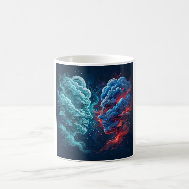 Cloud Giants — AI Cloud War Art Mug (Center)