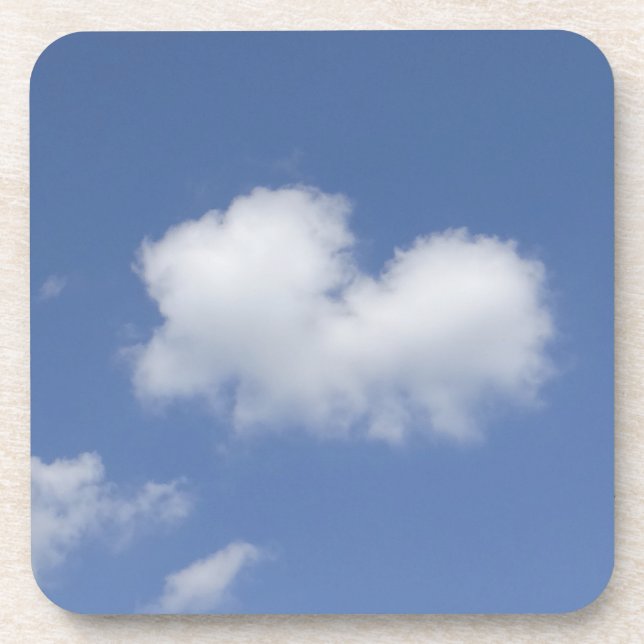 Cloud Heart  Beverage Coaster (Front)