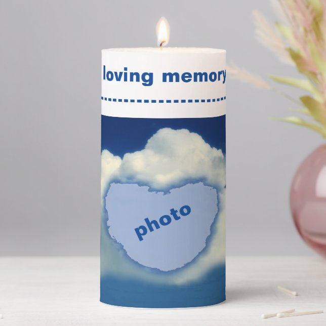 Cloud heart pillar candle (In Situ)
