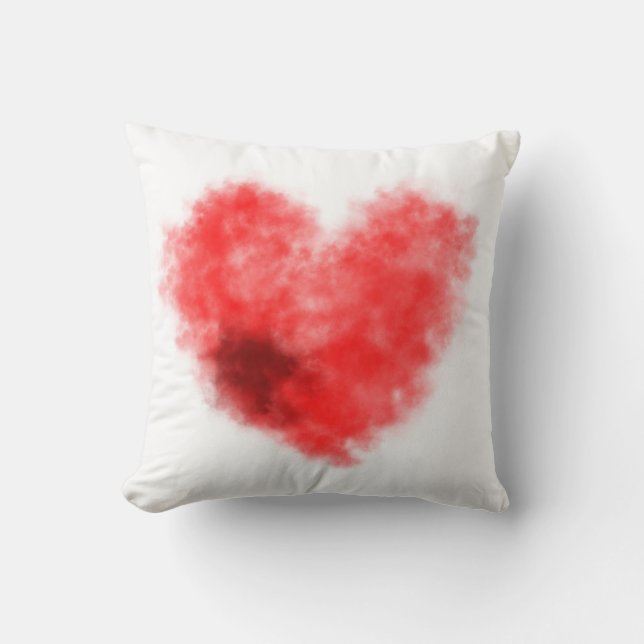 Cloud Heart Throw Pillow (Front)