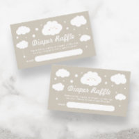 Cloud Heaven Sent Baby Shower Diaper Raffle