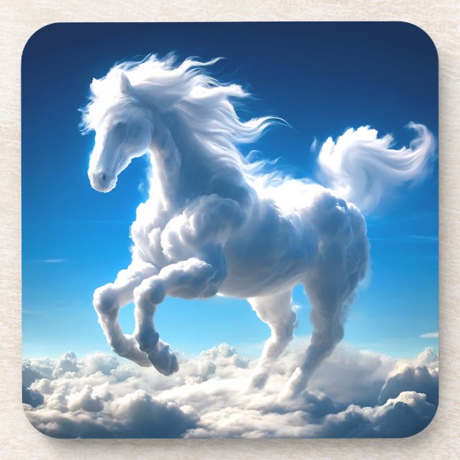 Cloud Horse Beverage Coaster (Front)