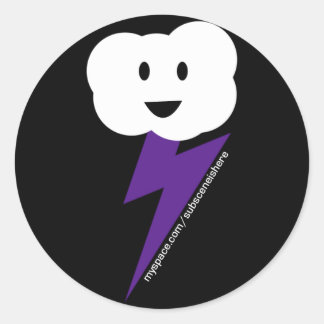 Cloud&Lightning Sticker! Classic Round Sticker