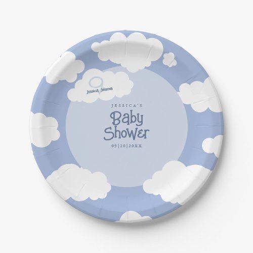 Cloud Nine 9 Baby Shower Cute Whimsical Party Paper Plates