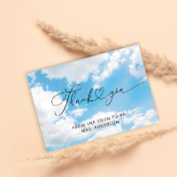 Cloud Nine 9 Elegant Bridal Shower Thank You Card